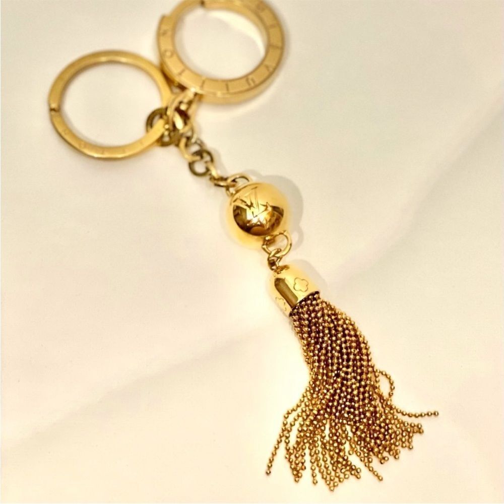 Louis Vuitton Gold Porte Cles Swing Tassel Bag Charm